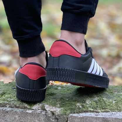 Мъжки черни кецове - Gareth - Black - Red