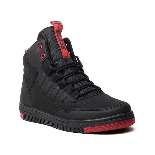 Мъжки черни кецове - Jason - Black - Red