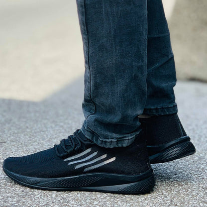 Мъжки черни маратонки - Alvaro - All Black