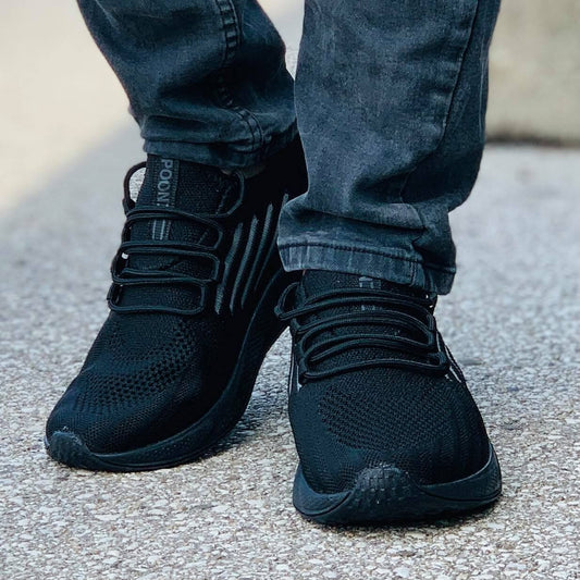 Мъжки черни маратонки - Alvaro - All Black