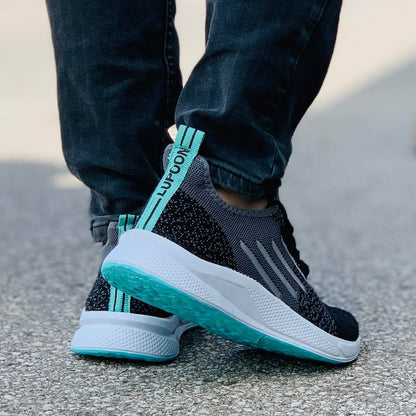 Мъжки черни маратонки - Alvaro - Black - Grey