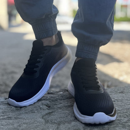 Мъжки черни маратонки - Chris - Black - Grey