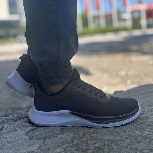 Мъжки черни маратонки - Chris - Black - Grey