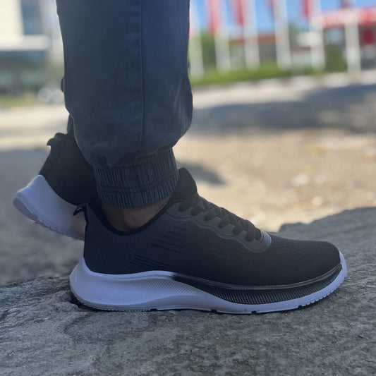 Мъжки черни маратонки - Chris - Black - Grey