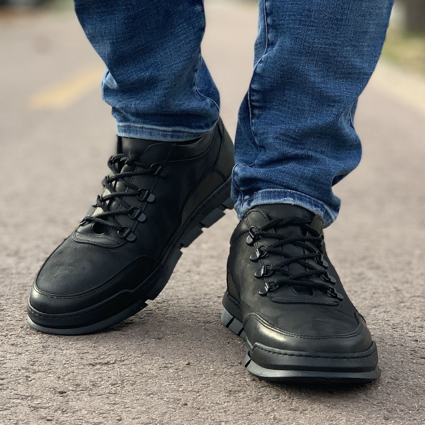 Мъжки черни маратонки - Clarke - Black