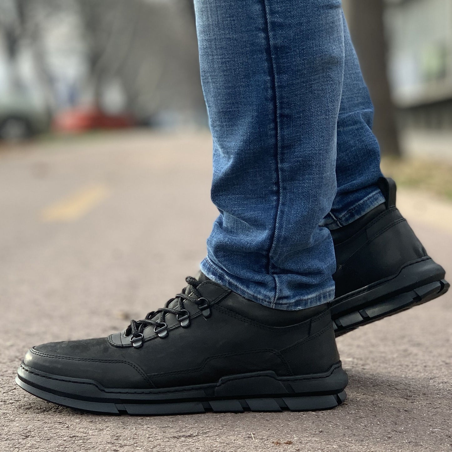 Мъжки черни маратонки - Clarke - Black