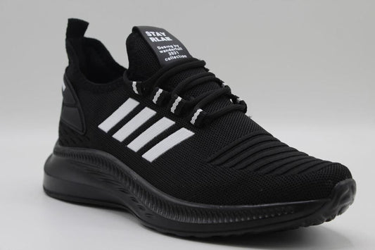 Мъжки черни маратонки - Jamie - Black - White