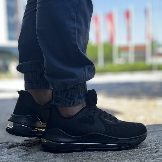 Мъжки черни маратонки - Johny -  All Black