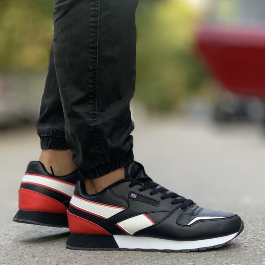Мъжки черни маратонки - Joy - Black - Red