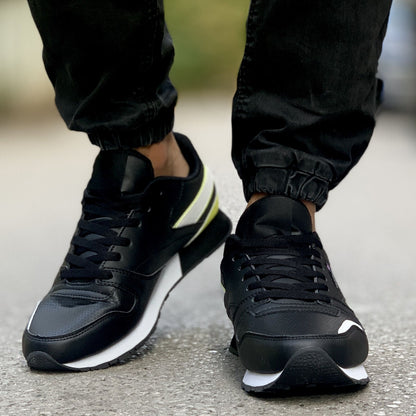 Мъжки черни маратонки - Joy - Black - Yellow