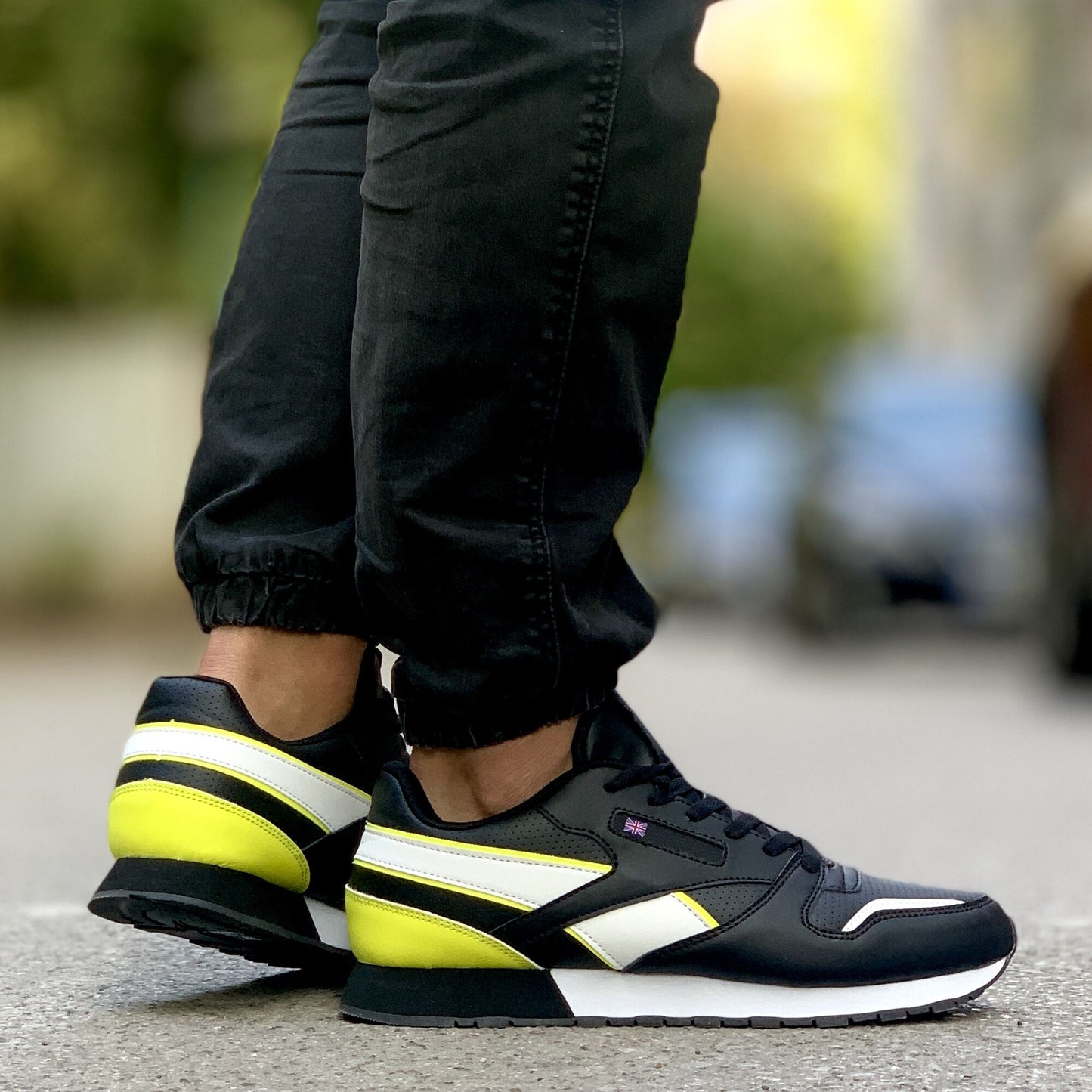 Мъжки черни маратонки - Joy - Black - Yellow