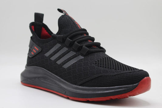 Мъжки черни маратонки - Kirk - Black - Red