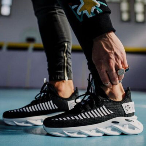 Мъжки черни маратонки - Mark - Black - White