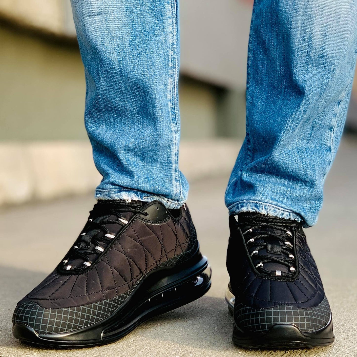 Мъжки черни маратонки - Oliwer - Black