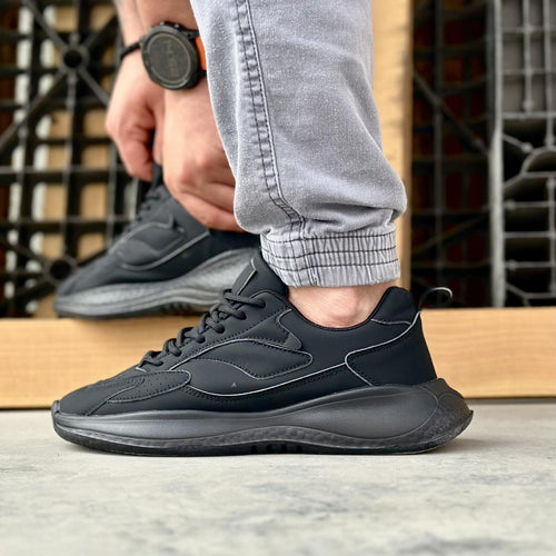 Мъжки черни маратонки - Wesley - Black