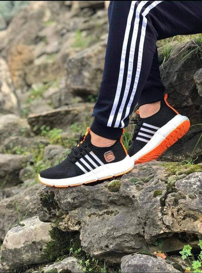 Мъжки черни маратонки - Will - Black - Orange