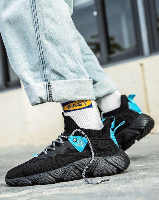 Мъжки черни маратонки - Zack -  Black