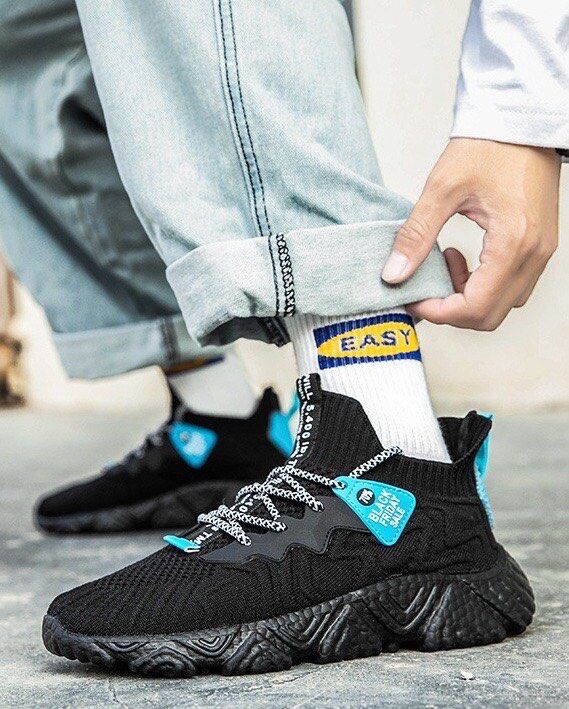 Мъжки черни маратонки - Zack -  Black