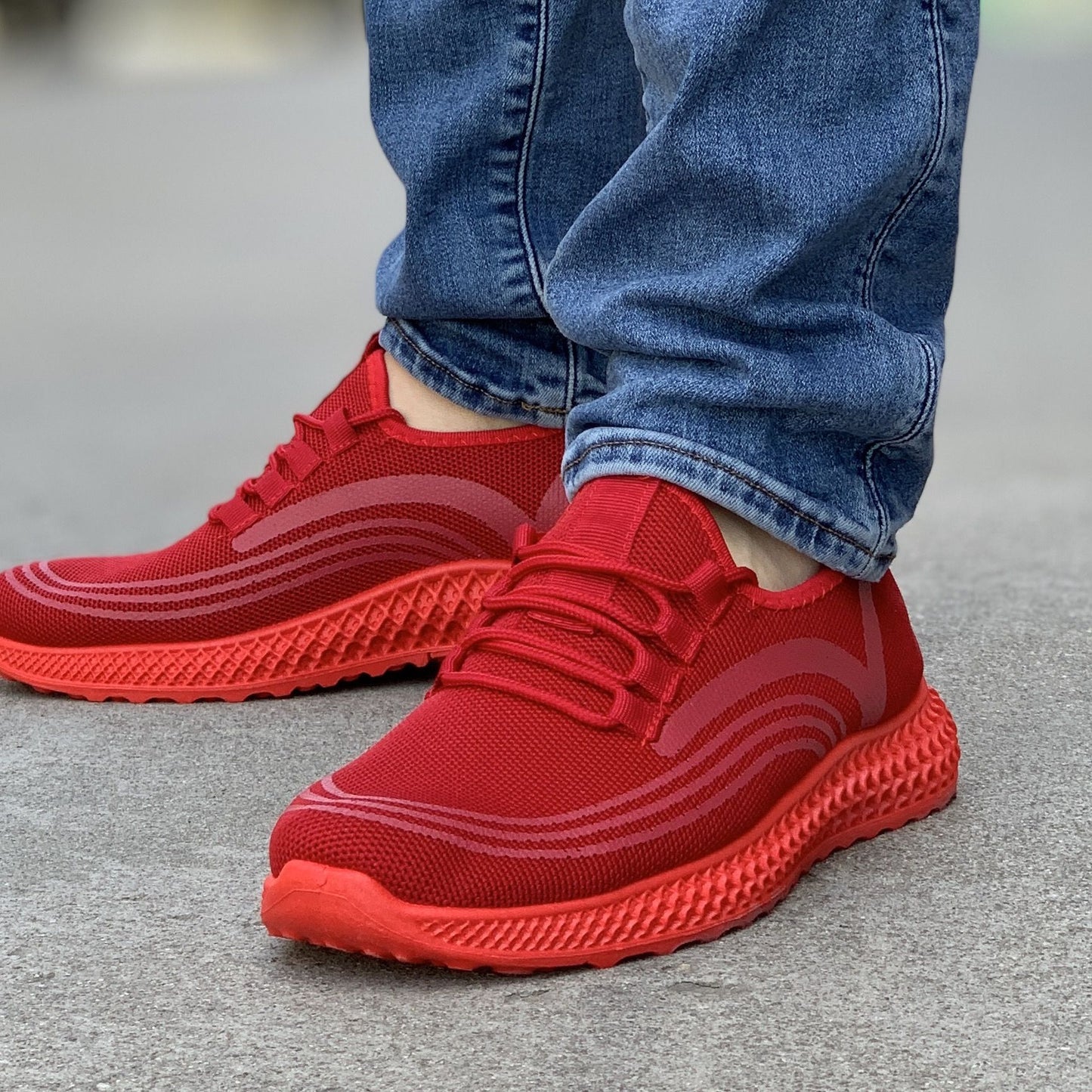 Мъжки червени маратонки - Ray - Red