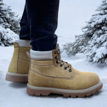 Мъжки кафяви  боти от естествена кожа- Kenny  - Brown