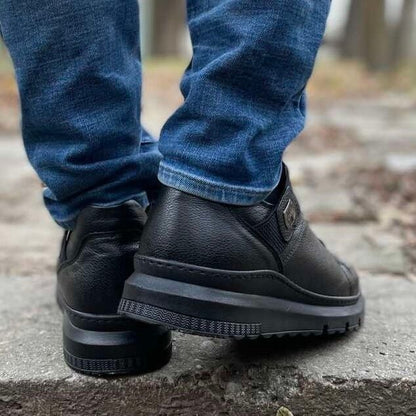 Мъжки кецове от естествена кожа - Emiliano - Black