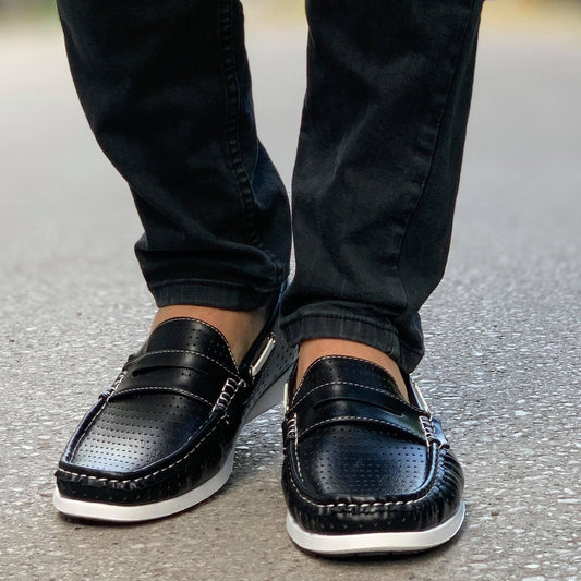 Елегантни мъжки мокасини Lauro- Black