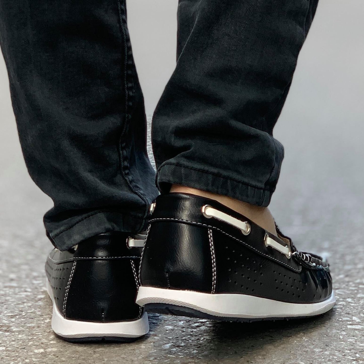 Елегантни мъжки мокасини Lauro- Black