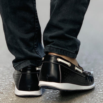 Елегантни мъжки мокасини Lauro- Black