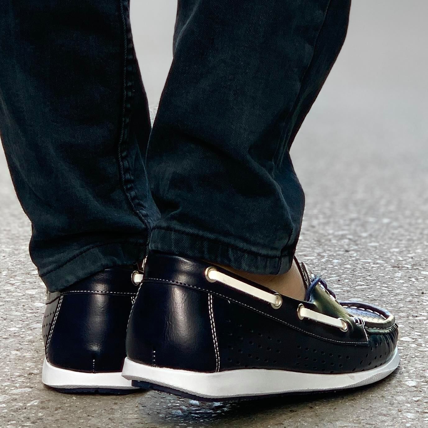 Мъжки мокасини с връвки Celso- Black