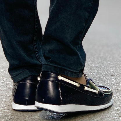 Мъжки мокасини с връвки Celso- Black