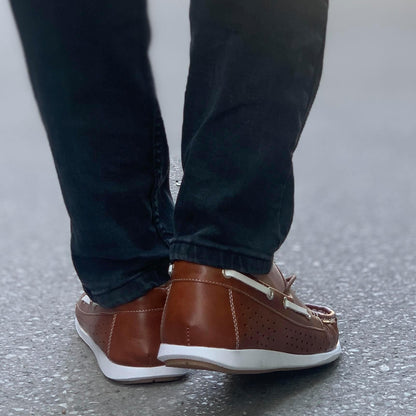 Мъжки мокасини с връвки Celso- Camel