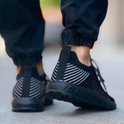 Мъжки олекотени маратонки в черен цвят - Brian - Black