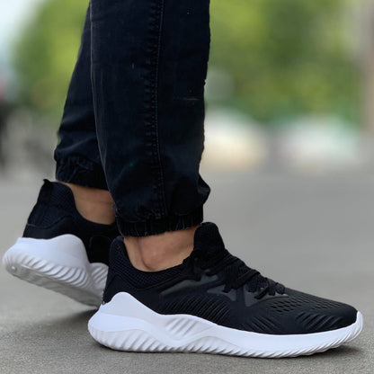 Мъжки олекотени маратонки в черен цвят - Nick - Black