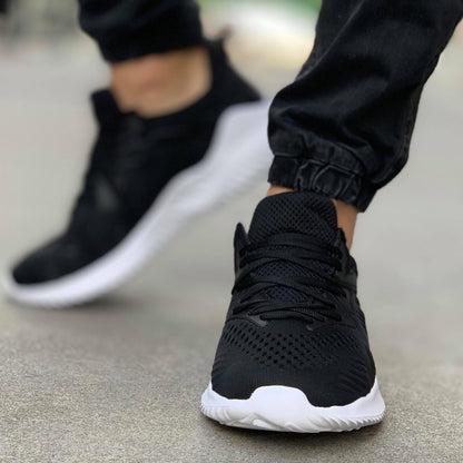 Мъжки олекотени маратонки в черен цвят - Nick - Black