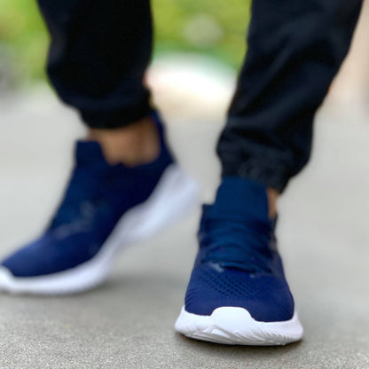 Мъжки олекотени маратонки в син цвят - Nick - Blue