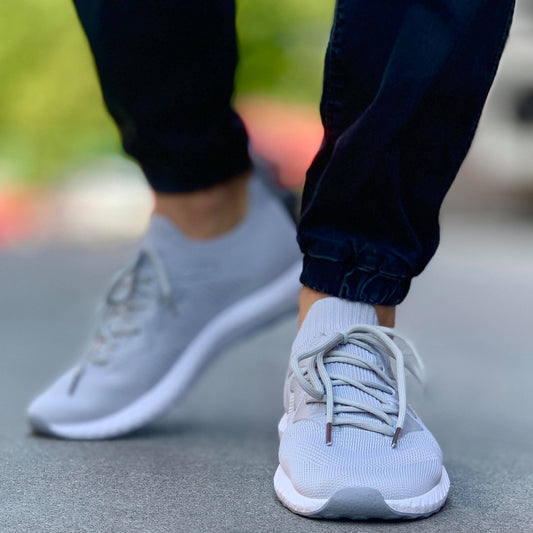 Мъжки олекотени маратонки в сив цвят - Joey - Grey