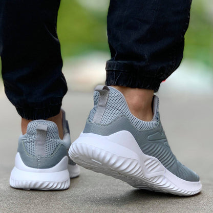 Мъжки олекотени маратонки в сив цвят - Nick - Grey