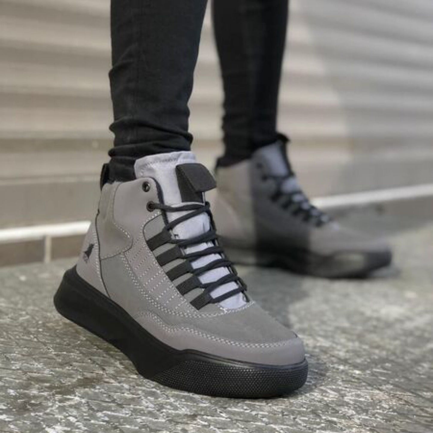 Мъжки сиви боти - Douglas - Grey