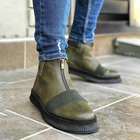 Мъжки високи зелени кецове - Trent - Green