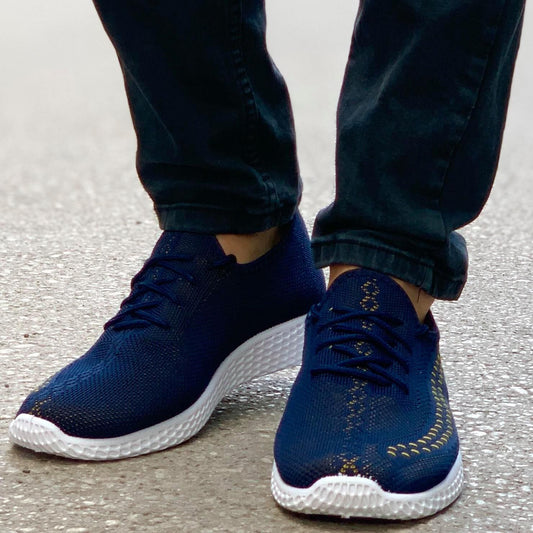 Олекотени мъжки маратонки Tiberio-  Blue