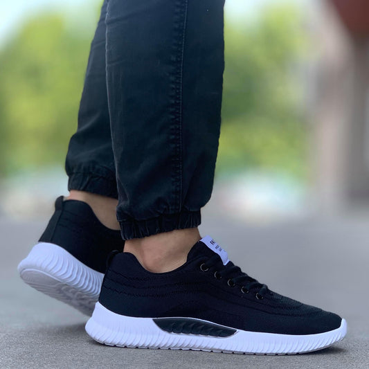 Спортни олекотени мъжки маратонки в черен цвят - Vince - Black