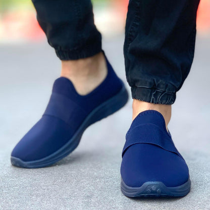 Спортни олекотени мъжки маратонки в син цвят - Aaron- Blue